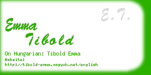 emma tibold business card